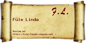 Füle Linda névjegykártya